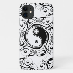 Yin & Yang Symbol Black and White Tattoo Style Case-Mate iPhone Case