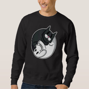 Yin Yang Symbol Cat Dog Animal Cute Pet Owners Sweatshirt