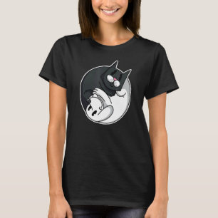 Yin Yang Symbol Cat Dog  Animal Cute Pet Owners T-Shirt