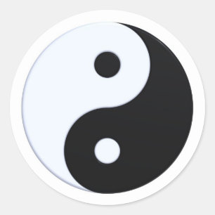 Yin-yang symbol classic round sticker