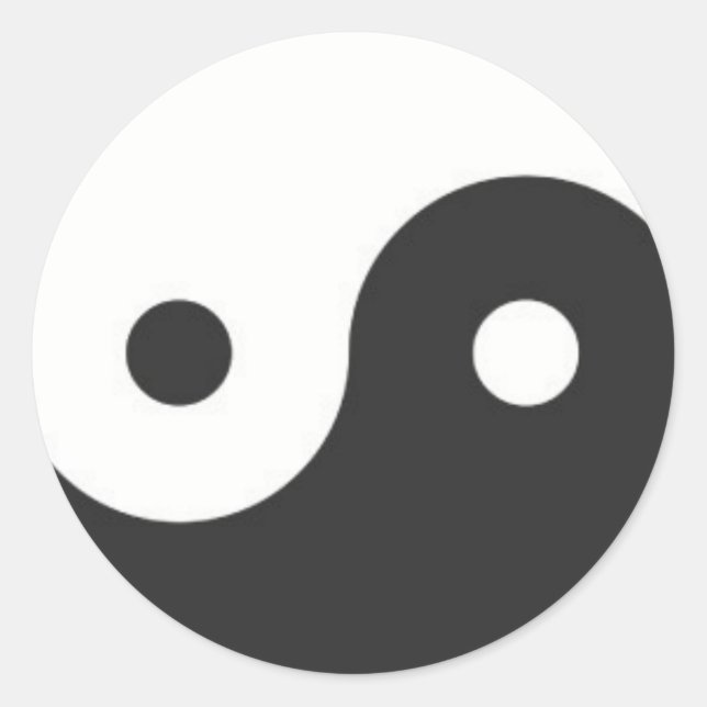 YIN & YANG SYMBOL CLASSIC ROUND STICKER (Front)