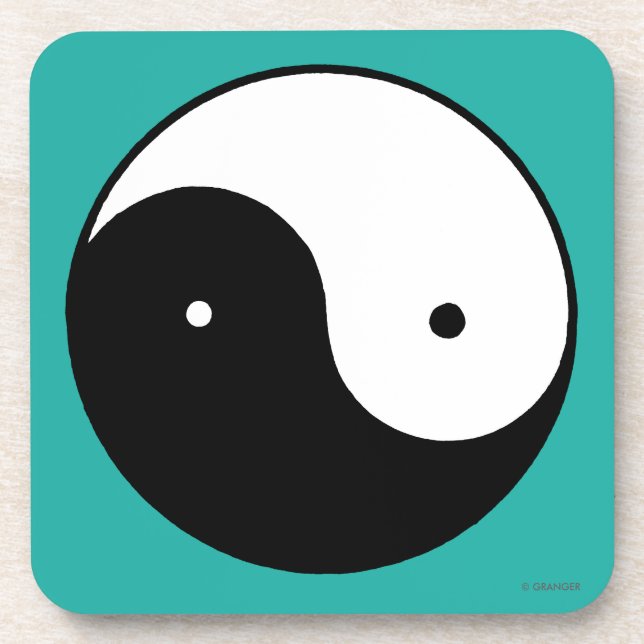 Yin Yang Symbol Coaster (Front)