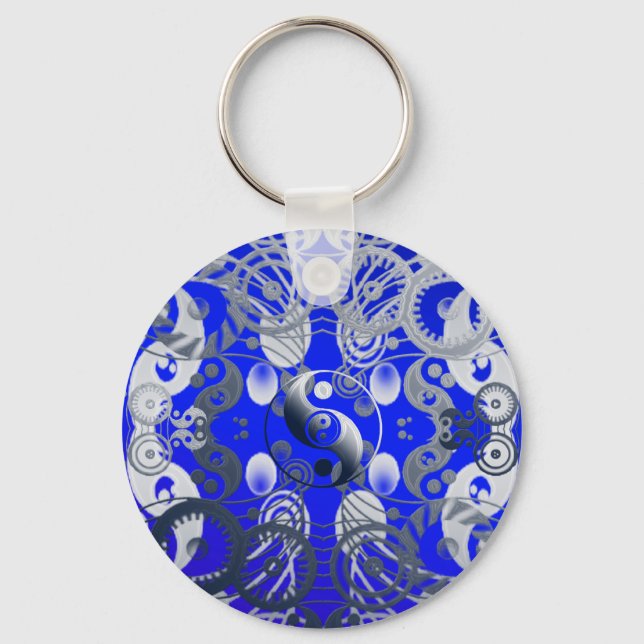 Yin yang symbol key ring (Front)