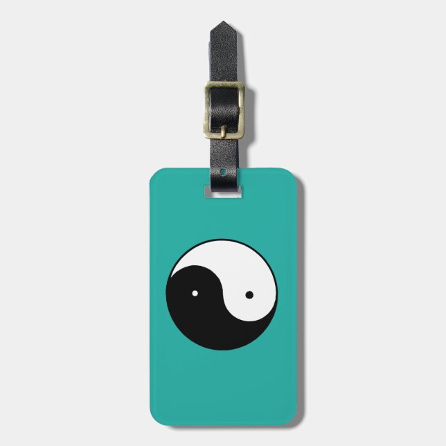 Yin Yang Symbol Luggage Tag (Front Vertical)