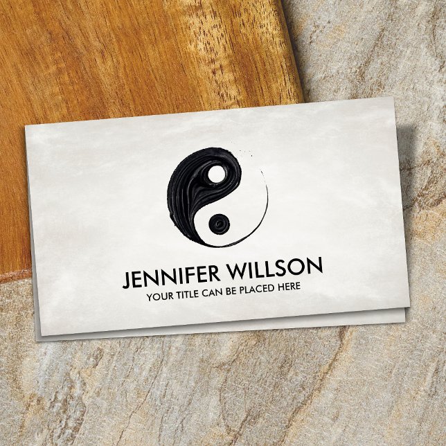 Yin Yang Symbol - Oil Paint  Business Card (Creator Uploaded)