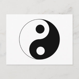 Yin Yang Symbol Postcard