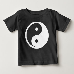 Yin Yang Symbol - solid tattoo design 2 Baby T-Shirt