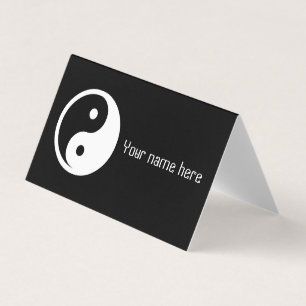 Yin Yang Symbol - solid tattoo design 2 Business Card