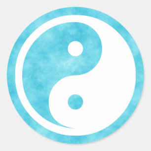 Yin Yang Symbol - solid tattoo design 2 Classic Round Sticker