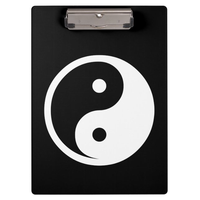 Yin Yang Symbol - solid tattoo design 2 Clipboard (Front)