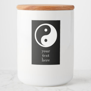 Yin Yang Symbol - solid tattoo design 2 Food Label
