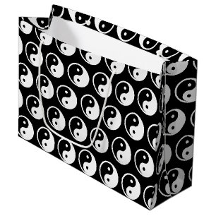 Yin Yang Symbol - solid tattoo design 2 Large Gift Bag