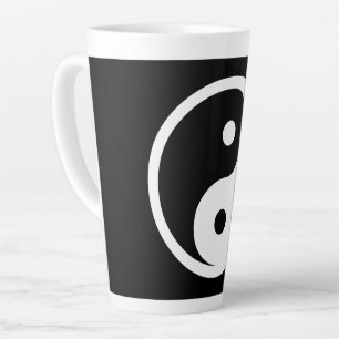 Yin Yang Symbol - solid tattoo design 2 Latte Mug