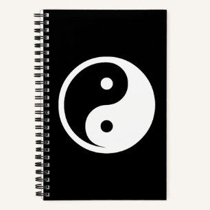 Yin Yang Symbol - solid tattoo design 2 Notebook