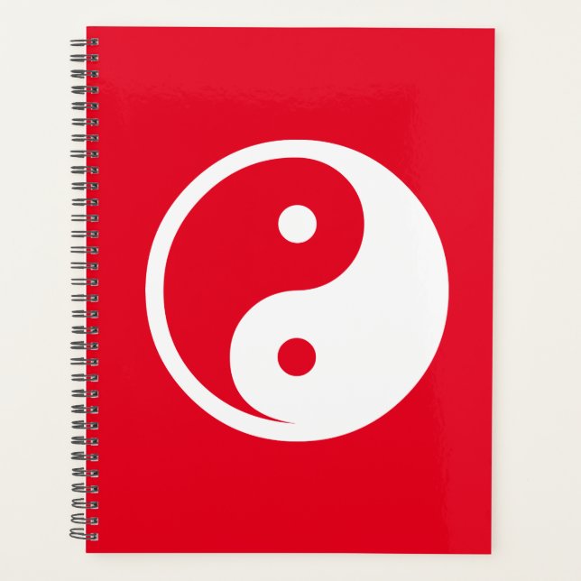 Yin Yang Symbol - solid tattoo design 2 Planner (Front)