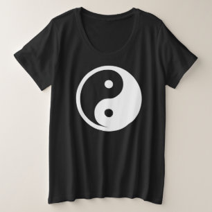 Yin Yang Symbol - solid tattoo design 2 Plus Size T-Shirt