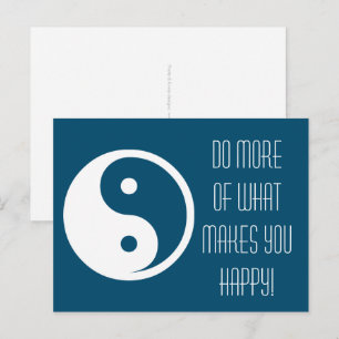 Yin Yang Symbol - solid tattoo design 2 Postcard
