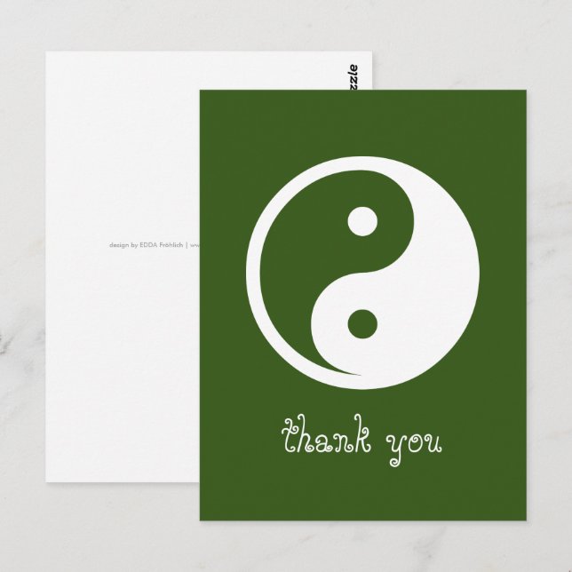 Yin Yang Symbol - solid tattoo design 2 Postcard (Front/Back)