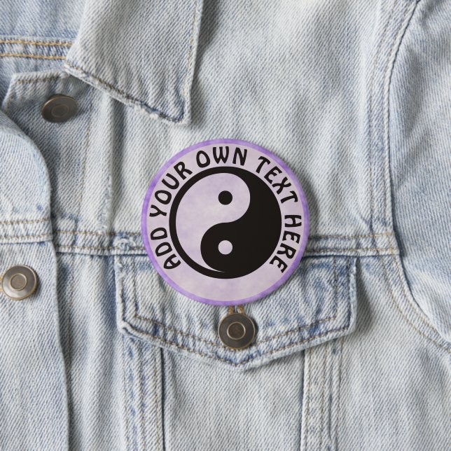 Yin Yang Symbol - solid tattoo design 7.5 Cm Round Badge (In Situ)