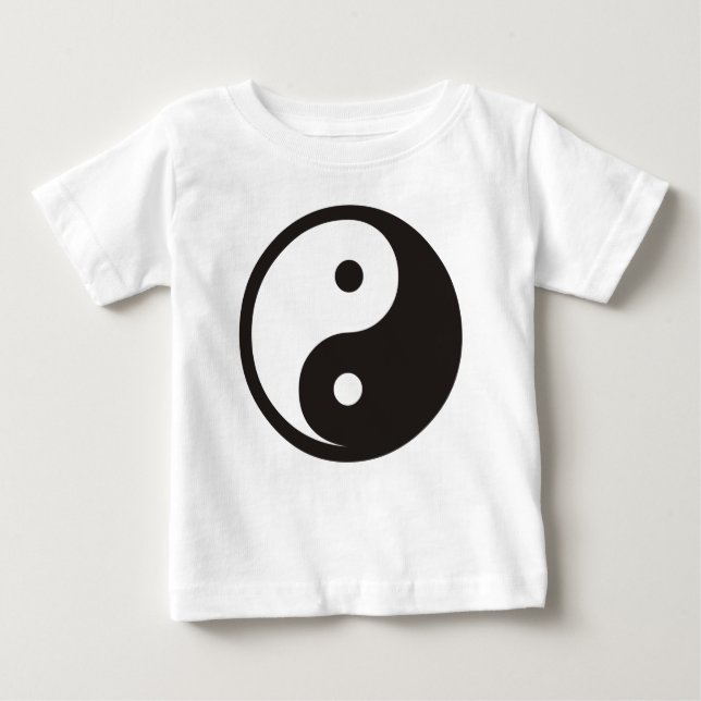 Yin Yang Symbol - solid tattoo design Baby T-Shirt (Front)