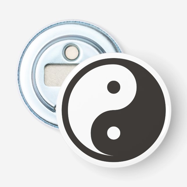 Yin Yang Symbol - solid tattoo design Bottle Opener (Front)