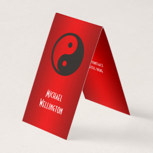 Yin Yang Symbol - solid tattoo design Business Card