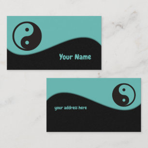 Yin Yang Symbol - solid tattoo design Business Card