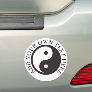 Yin Yang Symbol - solid tattoo design Car Magnet