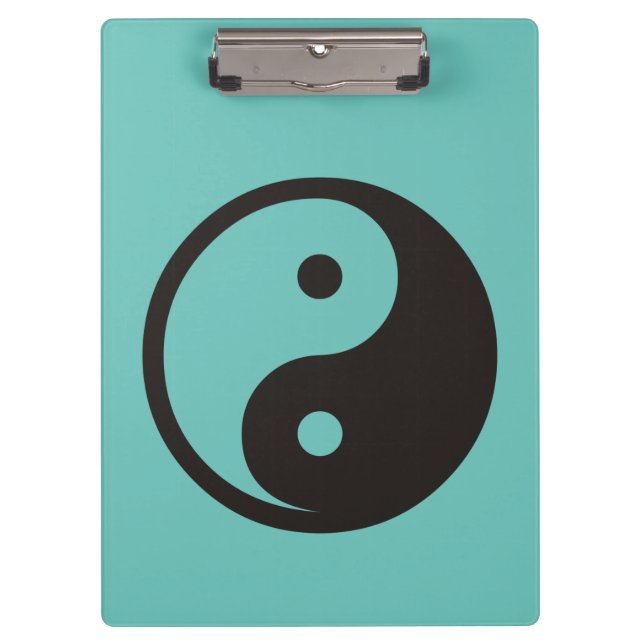 Yin Yang Symbol - solid tattoo design Clipboard (Front)