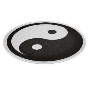 Yin Yang Symbol - solid tattoo design Cutting Board