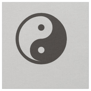 Yin Yang Symbol - solid tattoo design Fabric