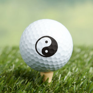 Yin Yang Symbol - solid tattoo design Golf Balls