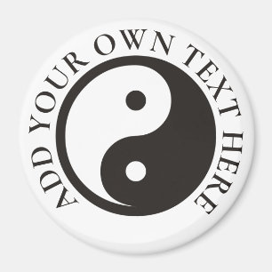 Yin Yang Symbol - solid tattoo design Magnet