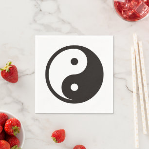 Yin Yang Symbol - solid tattoo design Napkin