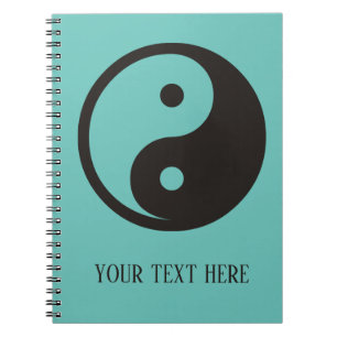 Yin Yang Symbol - solid tattoo design Notebook