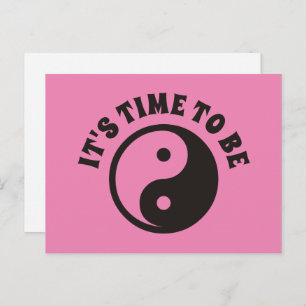 Yin Yang Symbol - solid tattoo design Postcard
