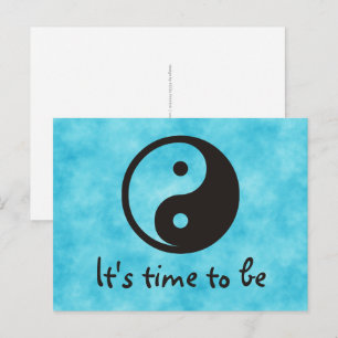 Yin Yang Symbol - solid tattoo design Postcard