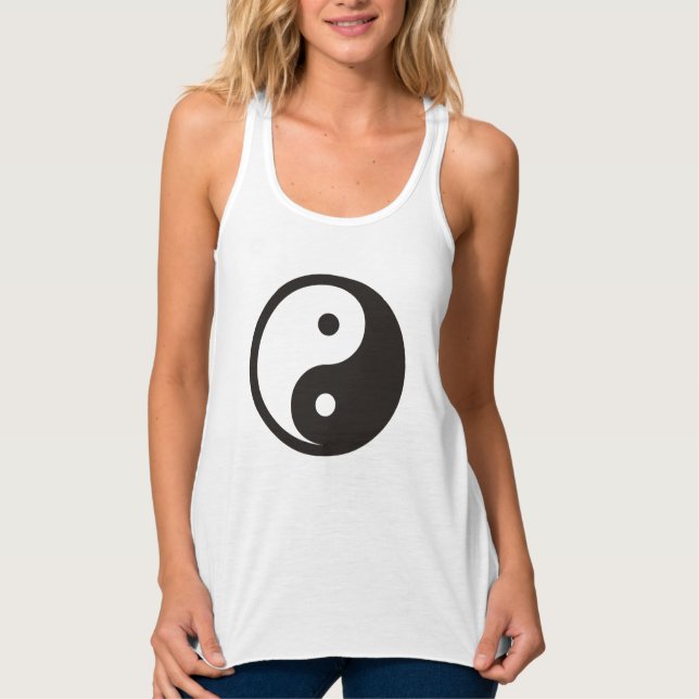 Yin Yang Symbol - solid tattoo design Singlet (Front)