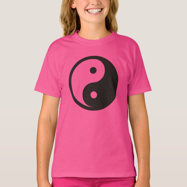 Yin Yang Symbol - solid tattoo design T-Shirt (Front)