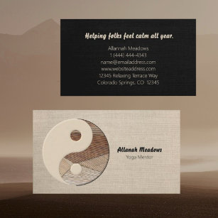 Yin-Yang Symbol Soothing Meditative Business Card