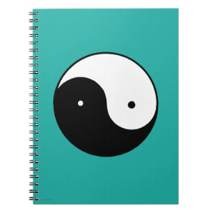 Yin Yang Symbol Spiral Notebook