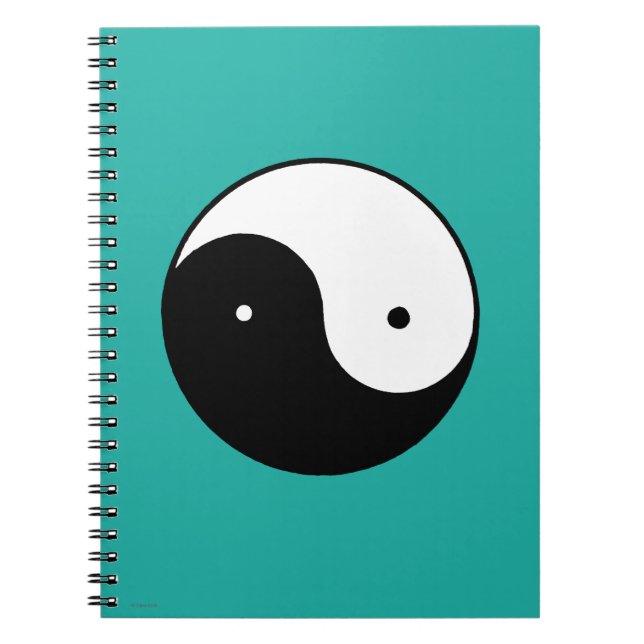 Yin Yang Symbol Spiral Notebook (Front)