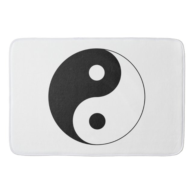 Yin Yang Symbol Spiritual Bath Mat (Front)