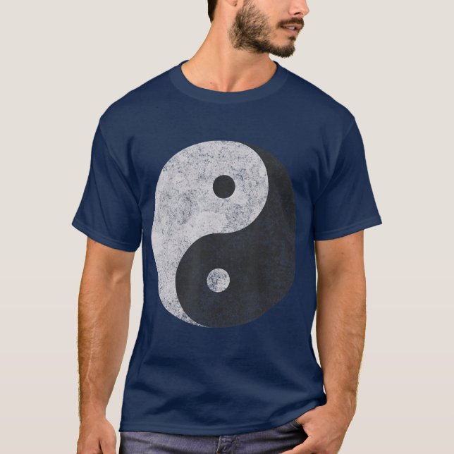 Yin Yang Symbol Tao Taijitu Yoga Peace Love Ver T-Shirt (Front)