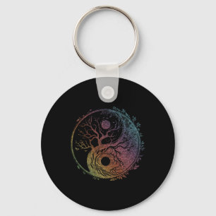 Yin Yang Symbol, Tree Of Life, Tai Chi, Qigong, Yo Key Ring