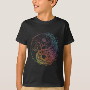 Yin Yang Symbol, Tree Of Life, Tai Chi, Qigong, Yo T-Shirt