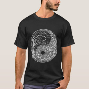 Yin Yang Symbol Tree Of Life, Tai Chi, Qigong, Yog T-Shirt
