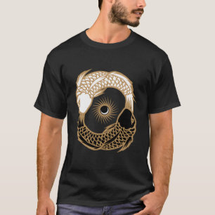 Yin Yang Tai Chi Japanese Koi Fish Koi Carp Pond J T-Shirt