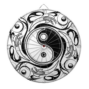 Yin Yang Tattoo Ornamental Style Dartboard