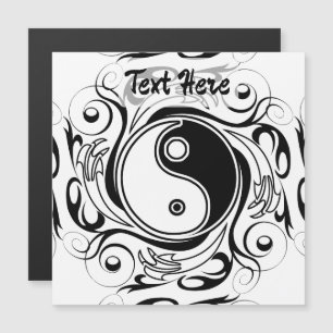 Yin Yang Tattoo Ornamental Style Magnetic Invitation